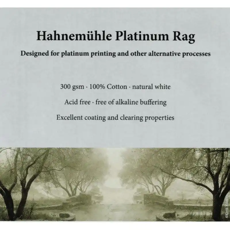Papier bawełniany Hahnemühle Platinum Rag 8x10 cali do cyjanotypii i platynotypii