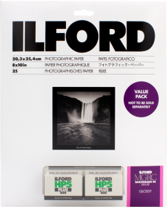 ILFORD MG V  20,3x25,4 cm /25  Błysk +  2  filmy HP 5 400/36 