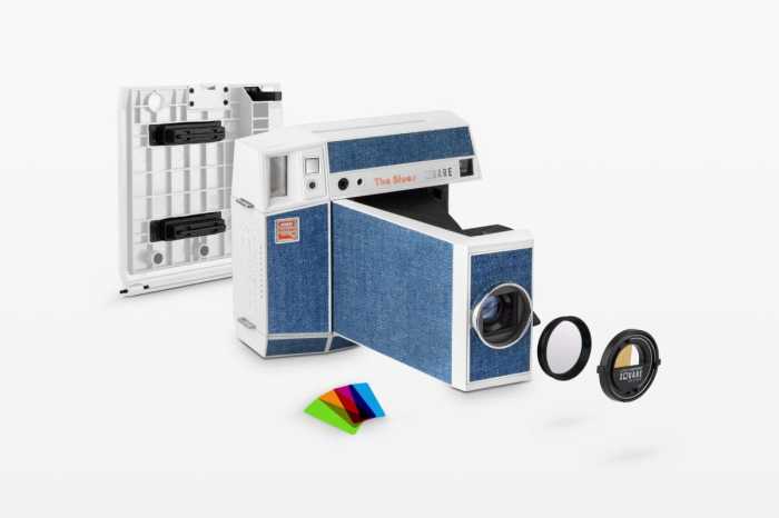 Aparat natychmiastowy Lomo Instant Square Glass Blues Edition denim retro