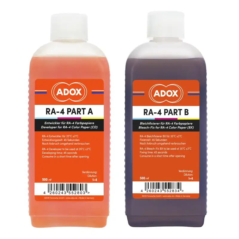 Zestaw chemii fotograficznej ADOX RA-4 2,5 l do wołania papierów kolorowych