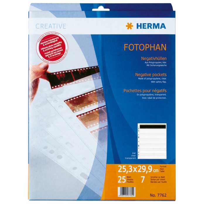 Koszulki na negatywy HERMA 7762 35mm opakowanie 25 sztuk