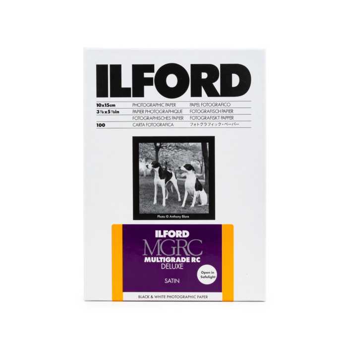 Papier fotograficzny czarno-biały Ilford Multigrade V RC Deluxe Satyna 10x15 cm 100 sztuk opakowanie