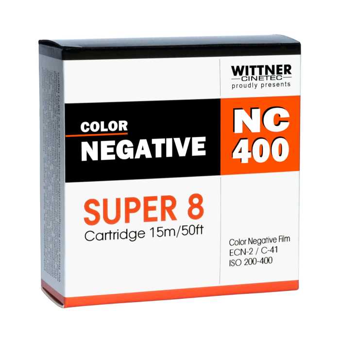 Wittner NC 400 Color Negative Super 8 film kolorowy 15m opakowanie