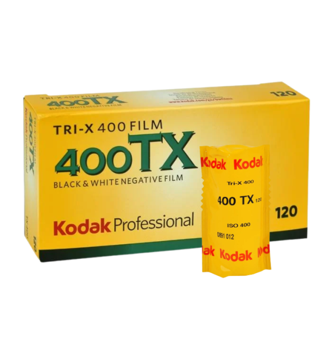 KODAK TRI-X 400 120 klisza czarno-biała opakowanie i rolka