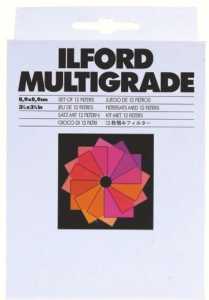 Zestaw filtrów powiększalnikowych Ilford Multigrade 8,9x8,9 cm opakowanie 12 sztuk
