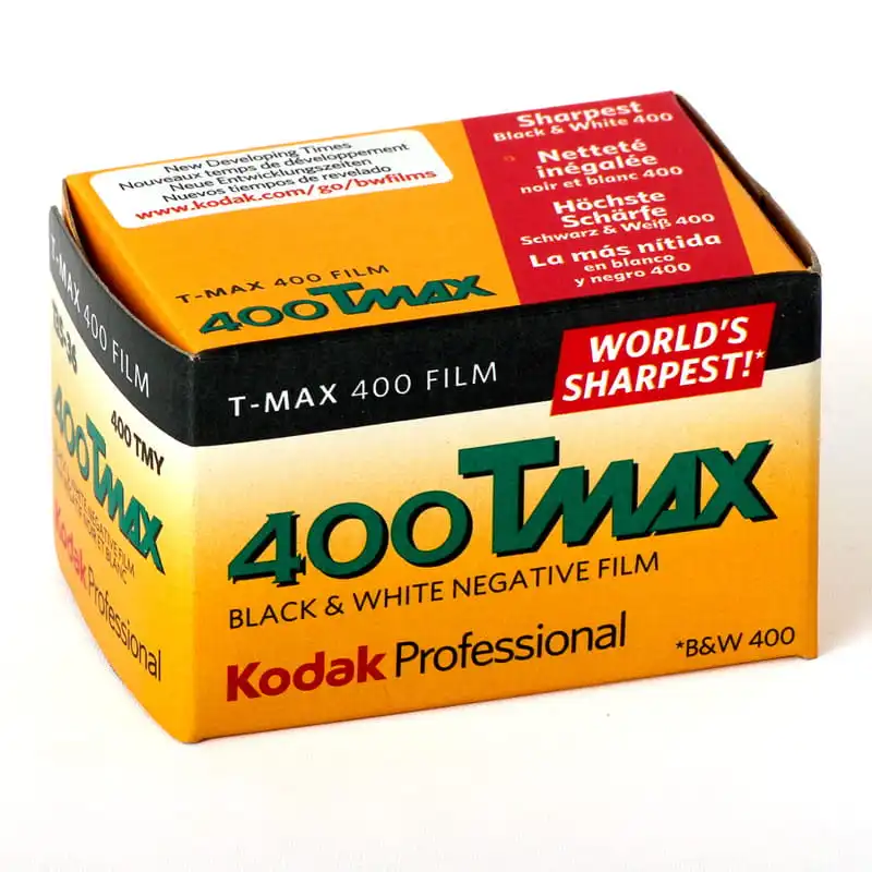 Profesjonalny negatyw czarno-biały Kodak Professional T-MAX 400 typ 135 stara wersja opakowania